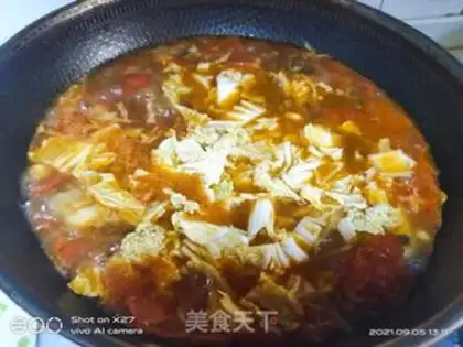 Make Chicken cabbage tomato noodles step 5