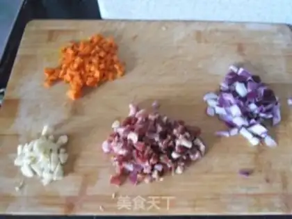 Make Ham and egg fried rice step 0