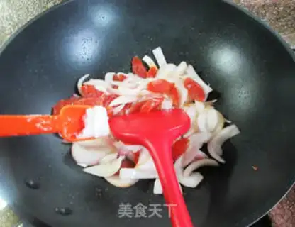 Make Sausage fried onions step 4