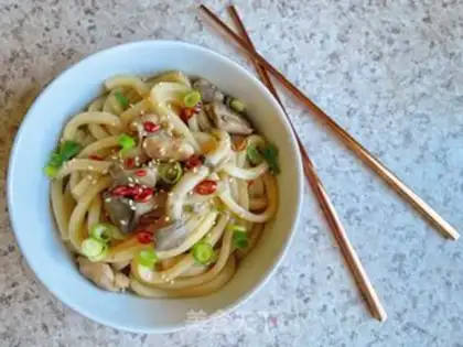 Make Frozen chicken noodles step 7