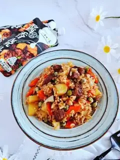 Make Soy beef rice step 12