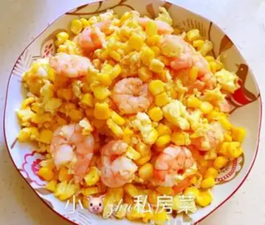 Make Corn shrimp fried eggs step 6