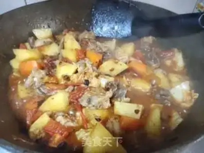 Make Potato chicken step 7