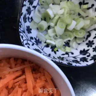 Make Shrimp egg and vegetable congee step 3