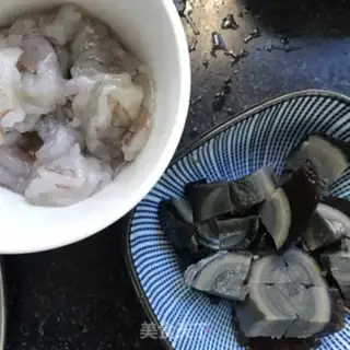 Make Shrimp egg and vegetable congee step 4