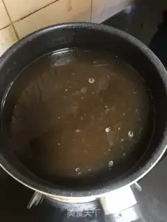 Make Shrimp egg and vegetable congee step 6