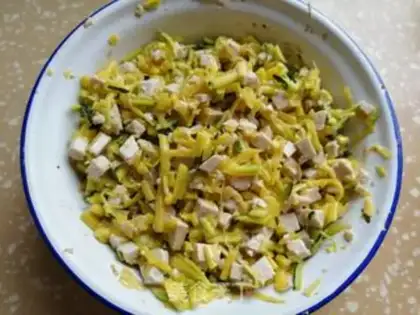 Make Pumpkin tofu bag step 4