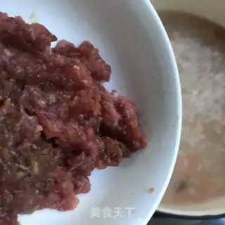 Make Beef leather egg congee step 7