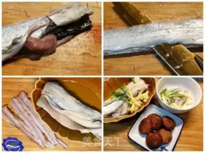 Make Dragonball with fish rolls step 1