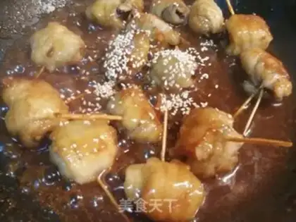 Make Dragonball with fish rolls step 7