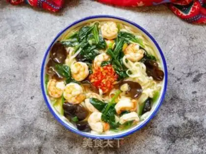 Make Shrimp noodles step 16