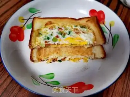Make Toast fried eggs step 12