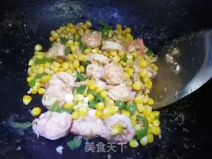 Make Corn fried shrimp step 7