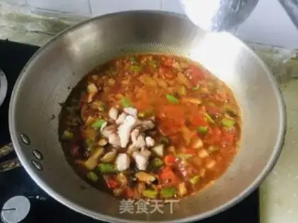 Make Chicken mushrooms and potatoes. Noodles step 6