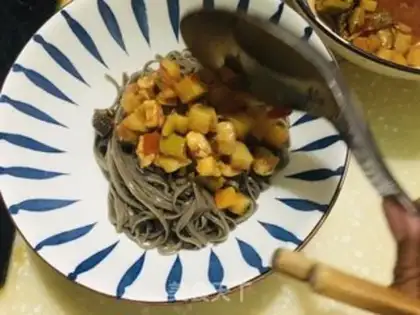 Make Chicken mushrooms and potatoes. Noodles step 12