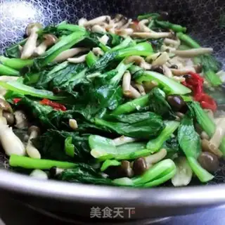 Make The greens make the mushrooms step 8