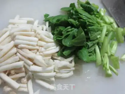 Make Cream seafood mushrooms fried egg tofu soup step 1