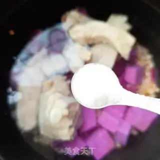 Make The purple mountain medicine, the rice chop soup step 7