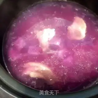 Make The purple mountain medicine, the rice chop soup step 9
