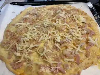Make White bacon pizza step 9