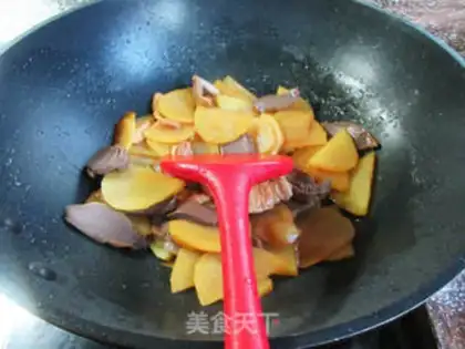 Make Five velvet velvet, fried potato chips step 9