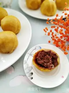 Make Sticky corn bean buns step 16