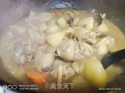 Make Curry potato chicken step 7