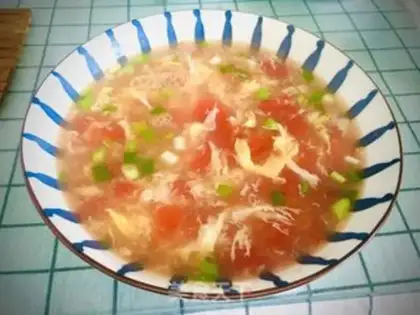 Make Ketchup egg soup step 6