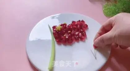 Make Five star red flag fruit platter step 4
