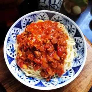 Make Beef ketchup pasta step 12