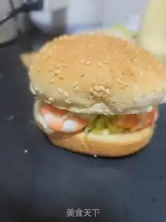 Make A shrimp burger step 7