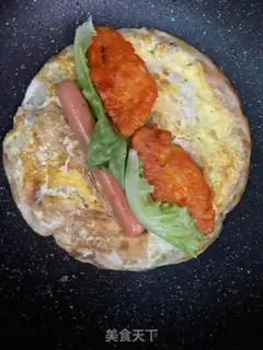 Make Chicken willow ham grab cake step 6