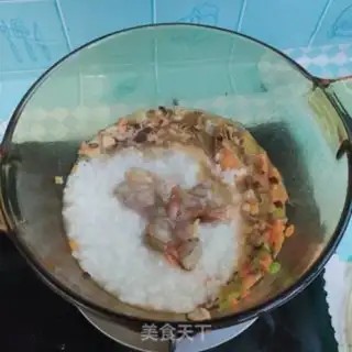 Make Shrimp and vegetable congee step 8
