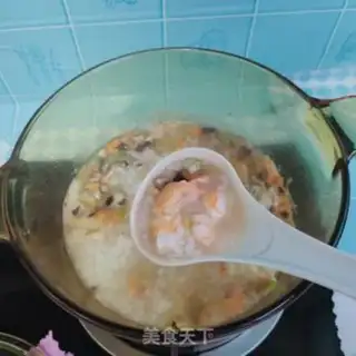 Make Shrimp and vegetable congee step 9