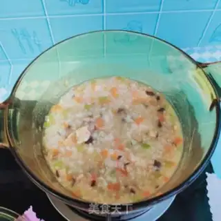 Make Shrimp and vegetable congee step 11