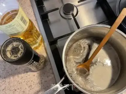 Make Fried steak and mushroom juice step 5