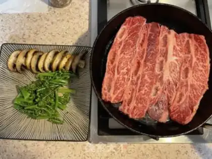 Make Fried steak and mushroom juice step 7