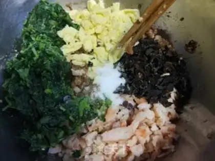 Make The spinach three-sip dumplings step 10