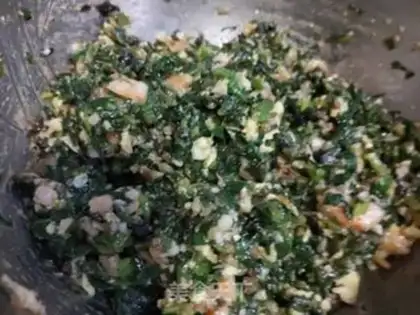 Make The spinach three-sip dumplings step 11
