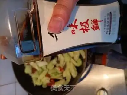 Make Sausage fried cucumbers step 6