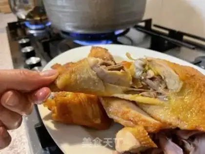 Make Salted pig belly chicken step 3
