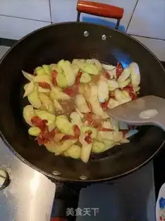 Make Sausage fried cucumbers step 7