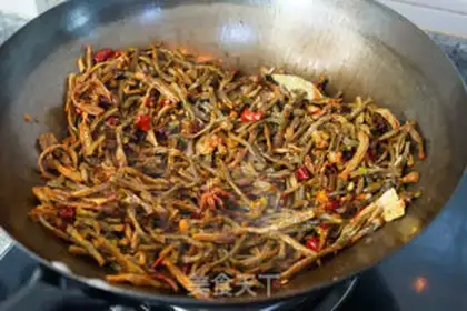 Make Dry bean horn evaporate meat step 7