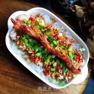 Make Garlic fan steamed shrimp step 10