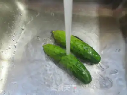 Make Fried egg cucumber step 1