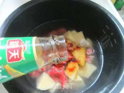 Make Onion sausage potato rice step 5