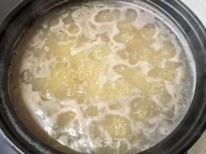 Make Red Sugar Lotus, rice porridge step 5
