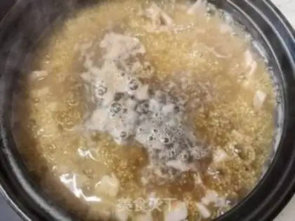 Make Red Sugar Lotus, rice porridge step 6