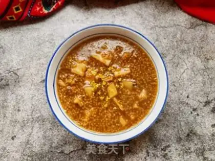 Make Red Sugar Lotus, rice porridge step 8