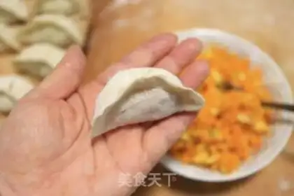 Make Egg pumpkin dumplings step 7